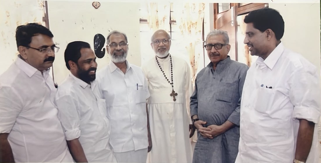 Christian-Muslim Minority Harmony Forum gathering with Bishop Alencheri and committee members